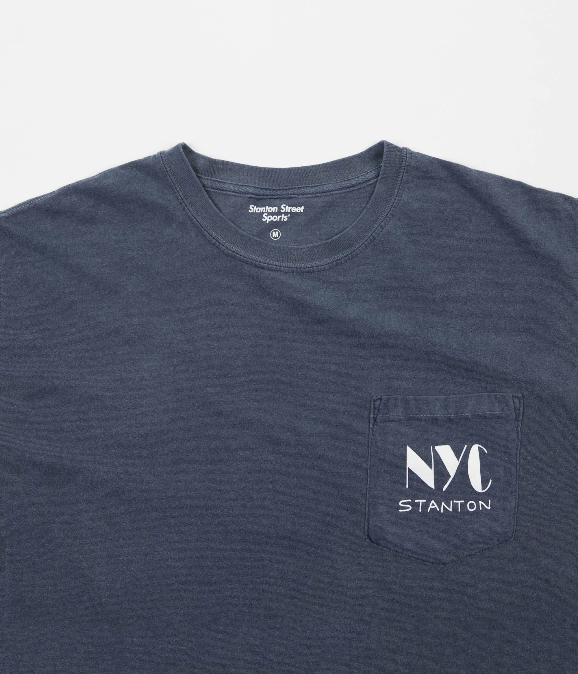 Stanton Street Sports Club Pocket T-Shirt - Vintage Blue