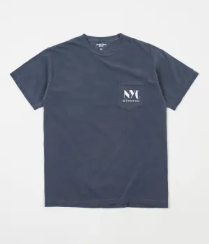 Stanton Street Sports Club Pocket T-Shirt - Vintage Blue