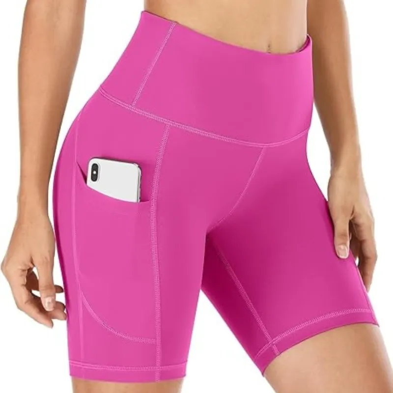 Stretchy Shorts With Pockets For Workout And Yoga