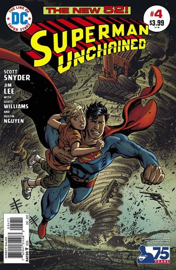 SUPERMAN UNCHAINED #4 75TH ANNIV VAR ED BRONZE AGE