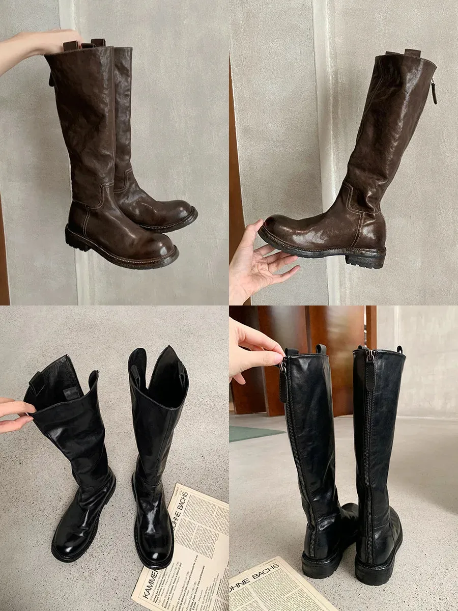 TAVIMART  -  Women Platform Boots New Autumn Winter Women Boots Lace Up Knee High Boots Comfortable Girls Long Boots Zapatillas De Mujer