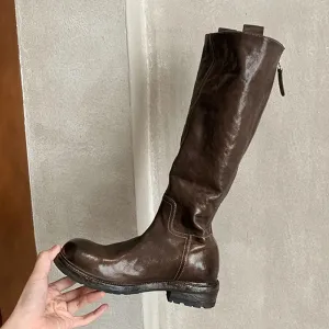 TAVIMART  -  Women Platform Boots New Autumn Winter Women Boots Lace Up Knee High Boots Comfortable Girls Long Boots Zapatillas De Mujer
