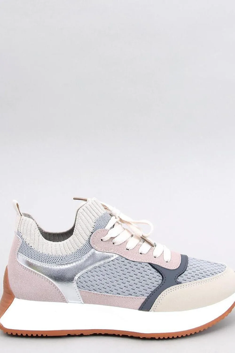 TEEK - Airforce Blue Lifted Sock Laced Sneakers