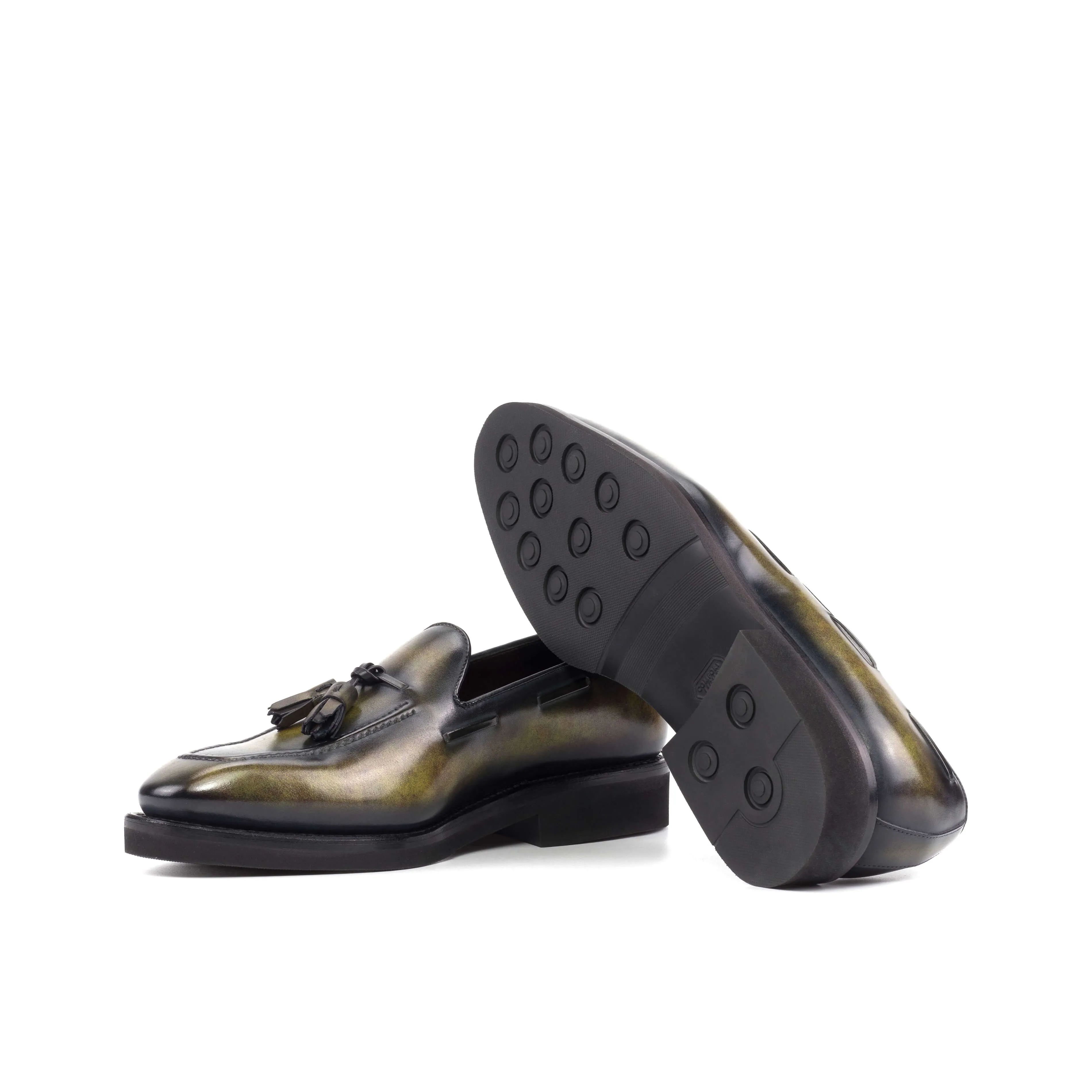 The Verdan – Green Patina Tassel Loafers.