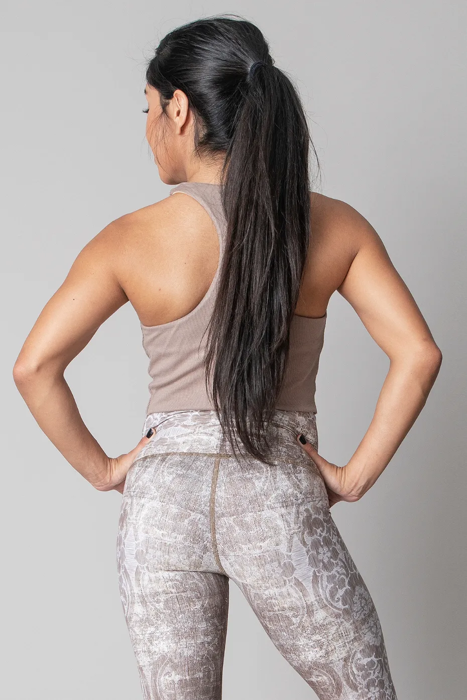 Tie Tank Sports Bra : Quartz