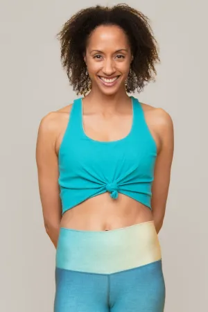 Tie Tank Sports Bra : Turquoise