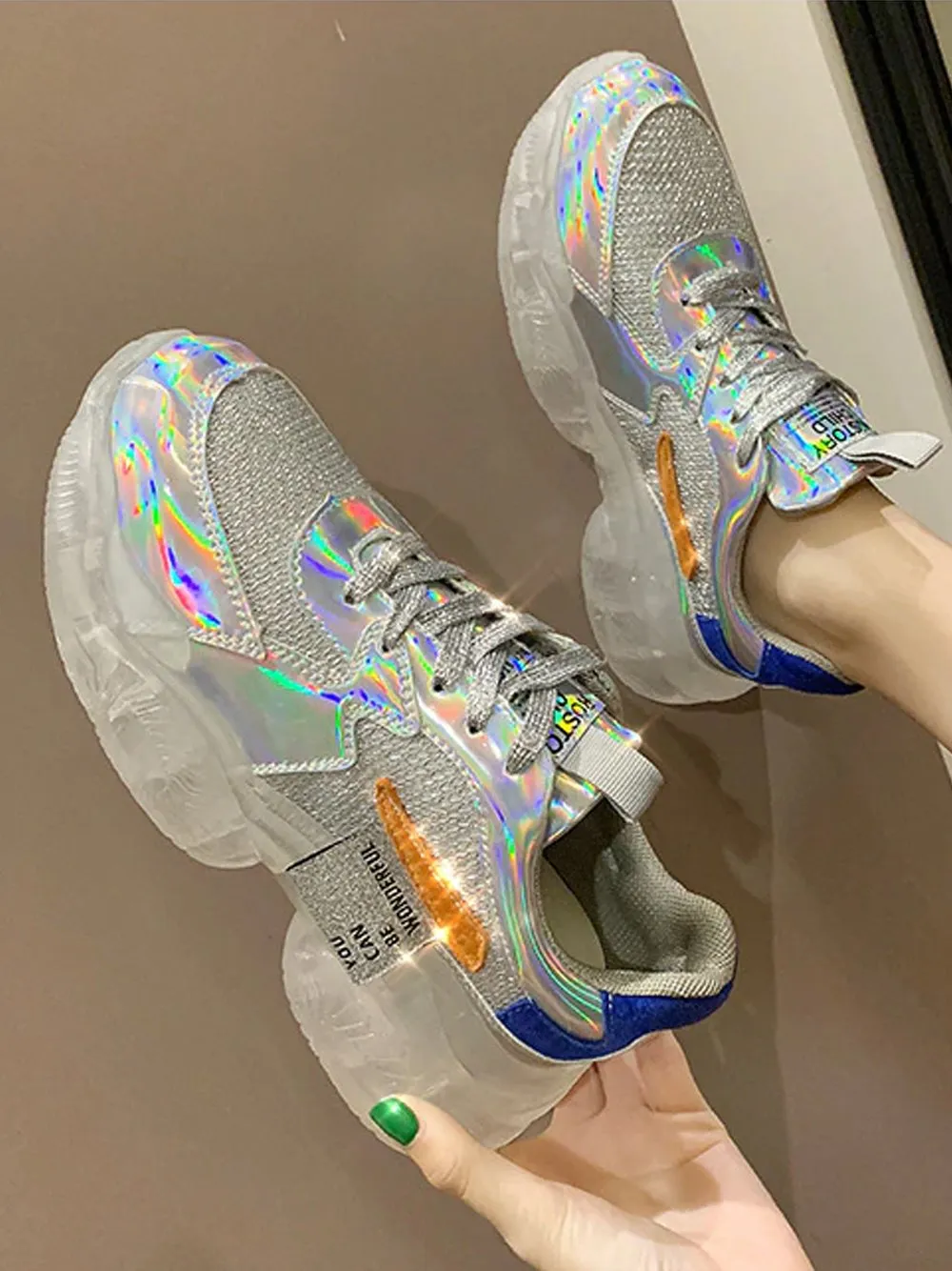 Transparent Platform Jelly Sneakers