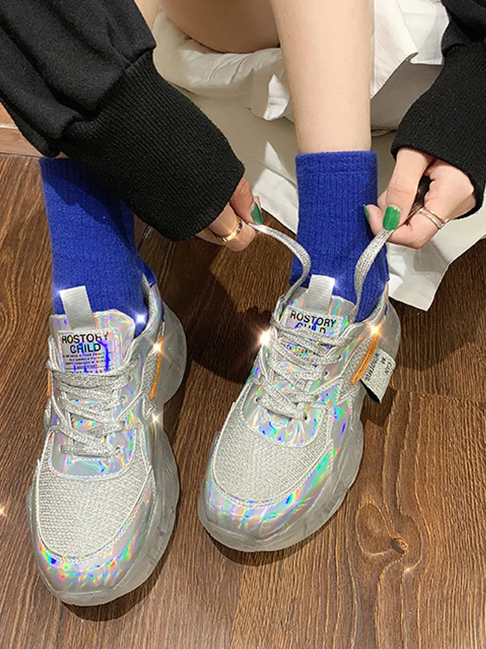 Transparent Platform Jelly Sneakers