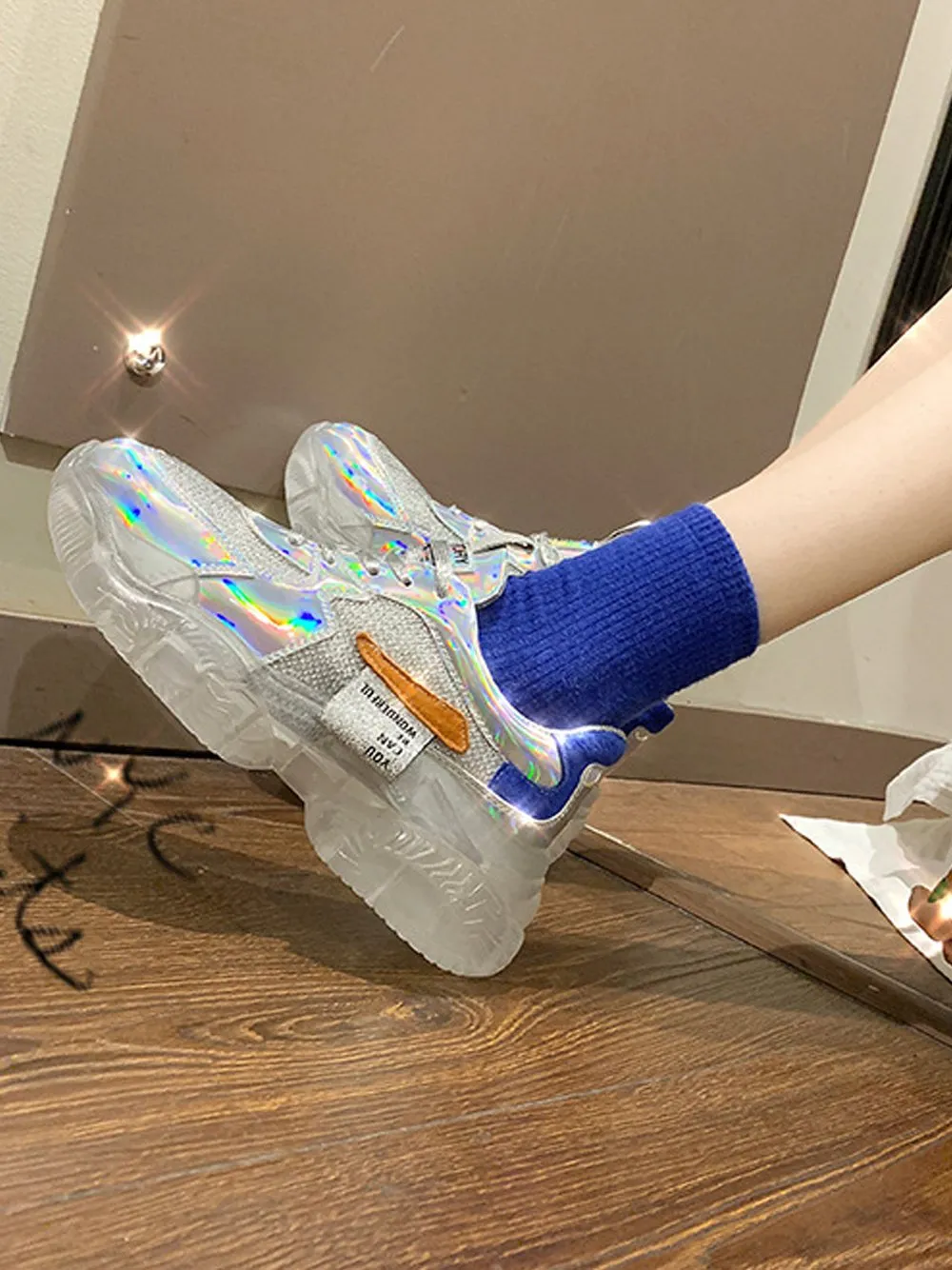Transparent Platform Jelly Sneakers