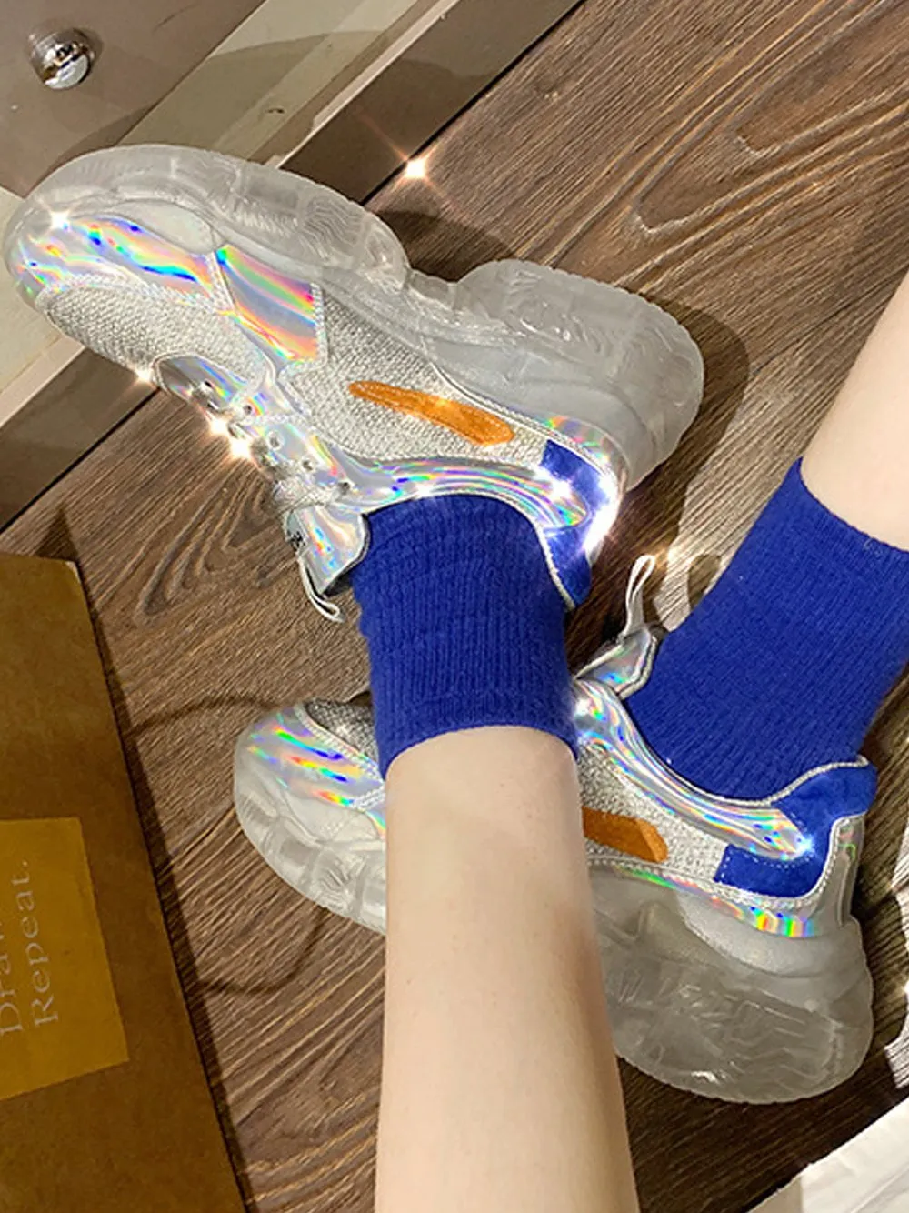Transparent Platform Jelly Sneakers