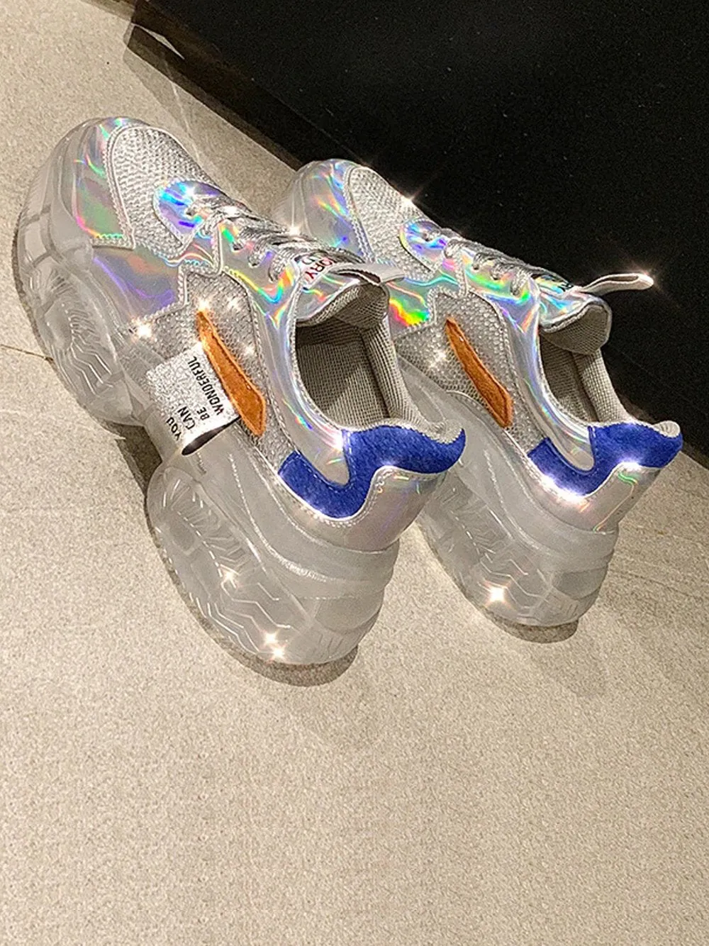 Transparent Platform Jelly Sneakers