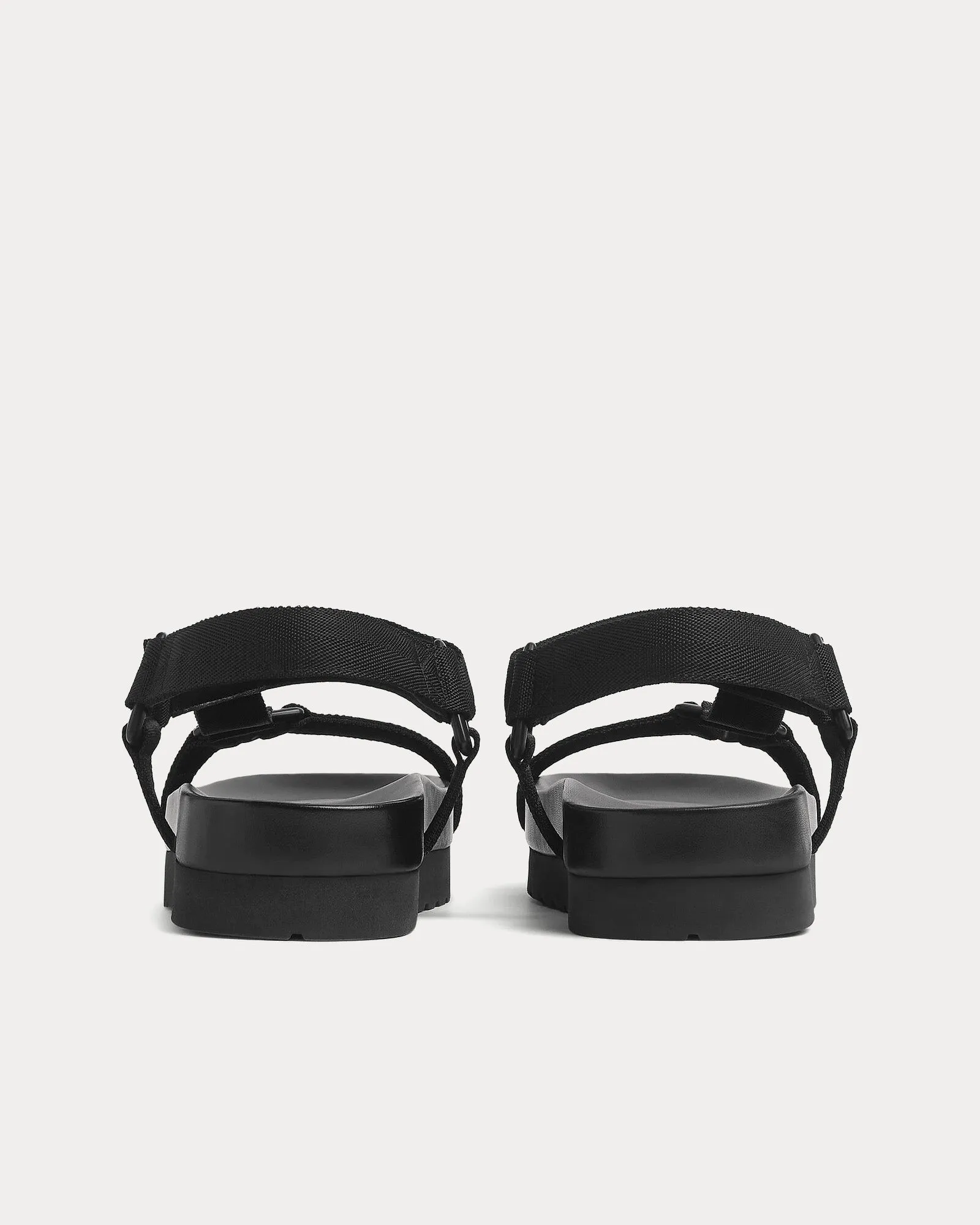 Trip Platform Technical Nylon Black Sandals