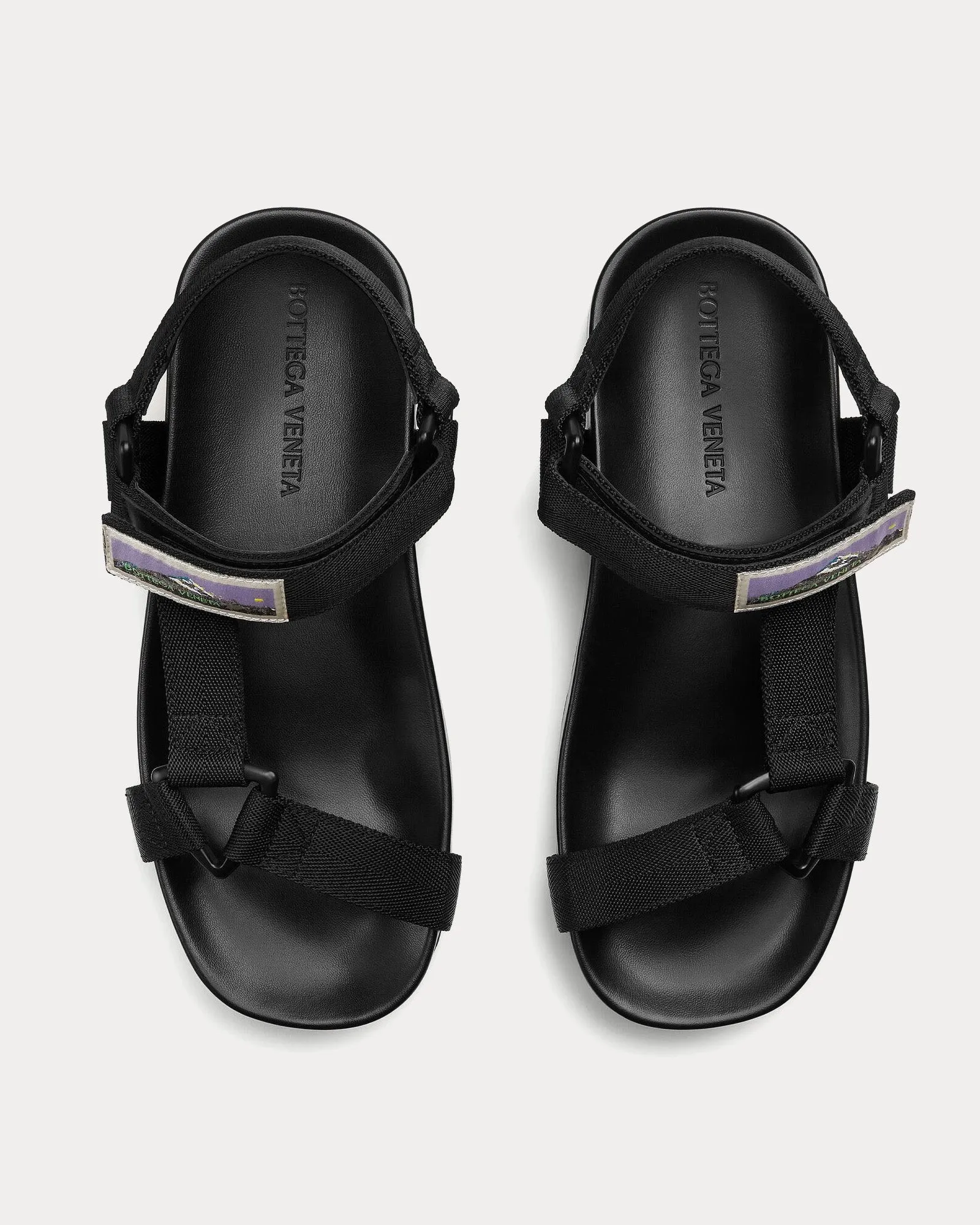 Trip Platform Technical Nylon Black Sandals