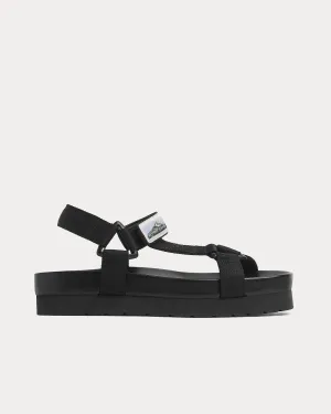 Trip Platform Technical Nylon Black Sandals