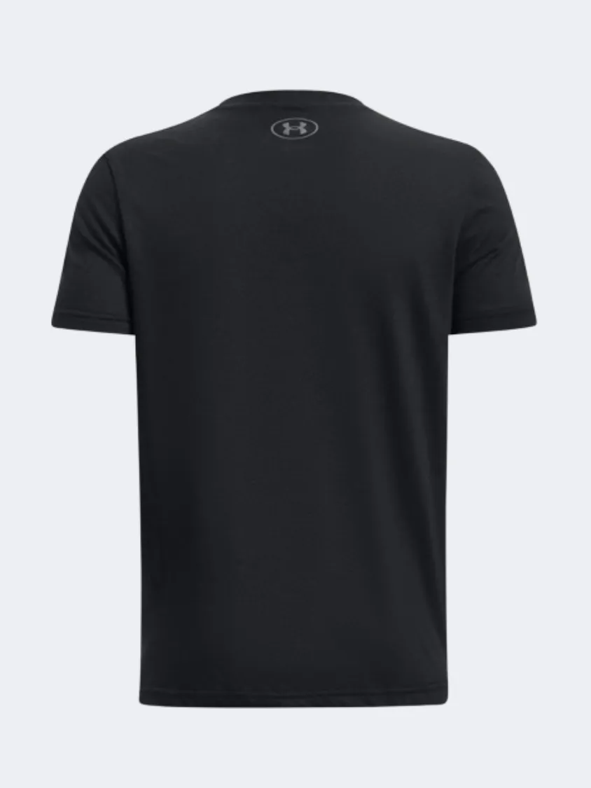 Under Armour Bball Icon Boys Basketball T-Shirt Black/Orange