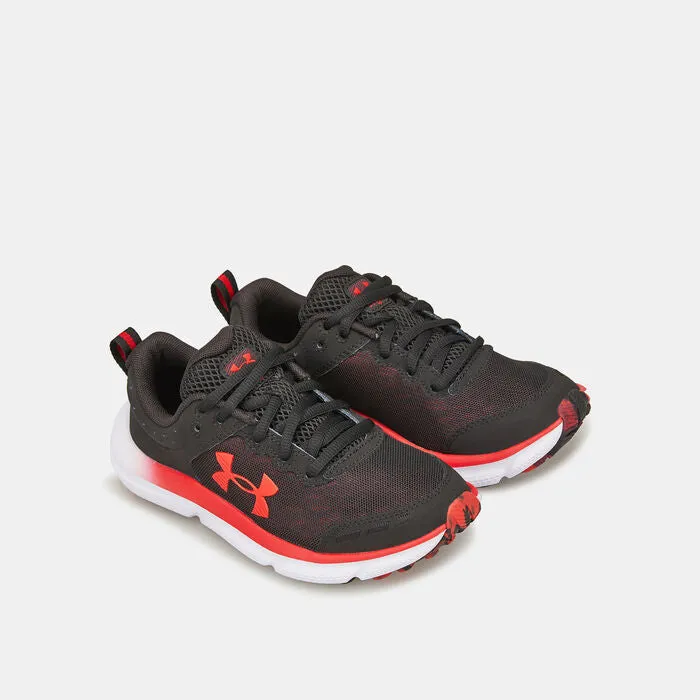 Under Armour UA Assert 10 Jet Gray/White Size 4 Boys' New