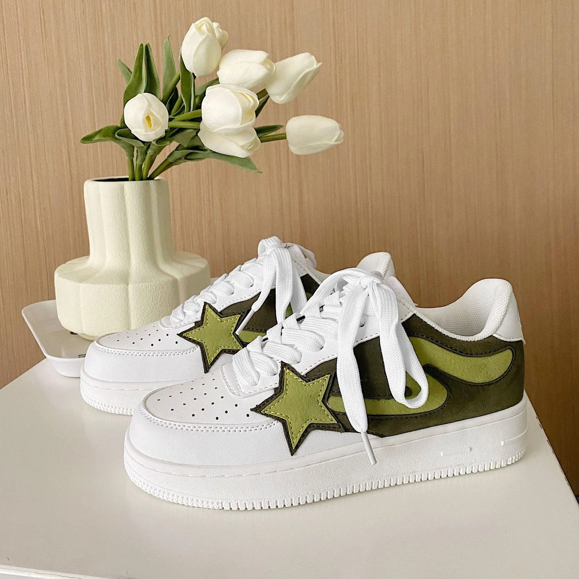 Unisex Casual Retro Low-Top Sneakers - Breathable & Non-Slip