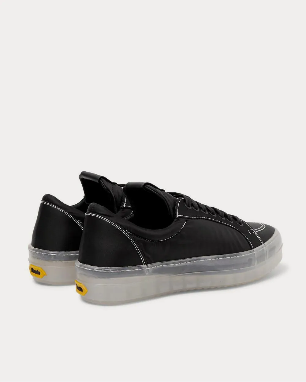 V1 Leather-Trimmed Nylon  Black low top sneakers