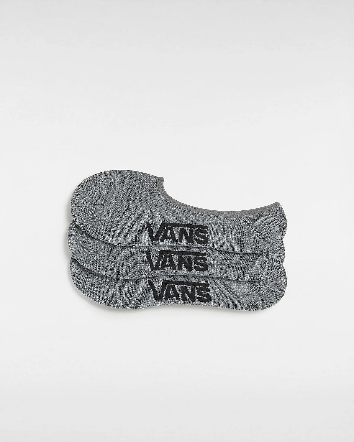 VANS Mens Classic No Show Socks (3 Pairs) - Grey Heather