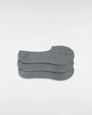 VANS Mens Classic No Show Socks (3 Pairs) - Grey Heather