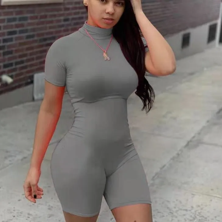 Wholesale women's tight-fitting sports jumpsuit（CL8659）