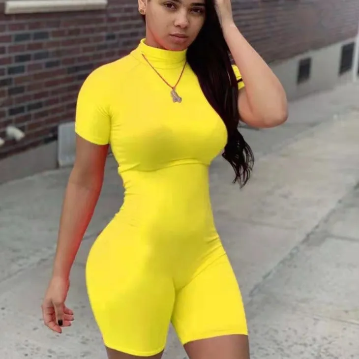 Wholesale women's tight-fitting sports jumpsuit（CL8659）