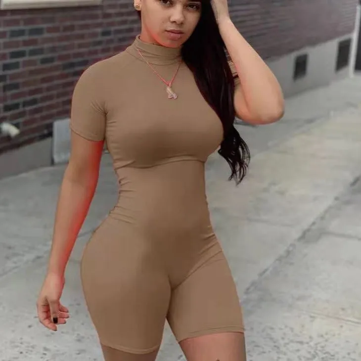 Wholesale women's tight-fitting sports jumpsuit（CL8659）