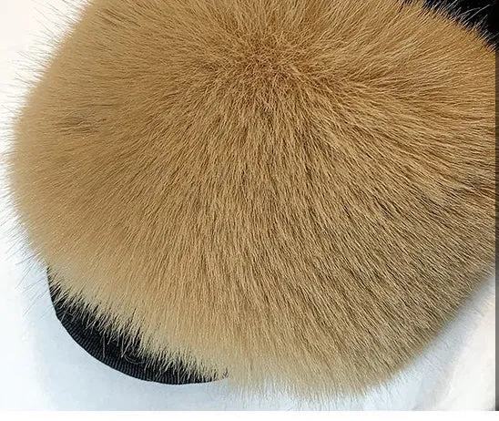 Women Fluffy Plush Lightweight House Slippers Open Toe Outdoor Slippers