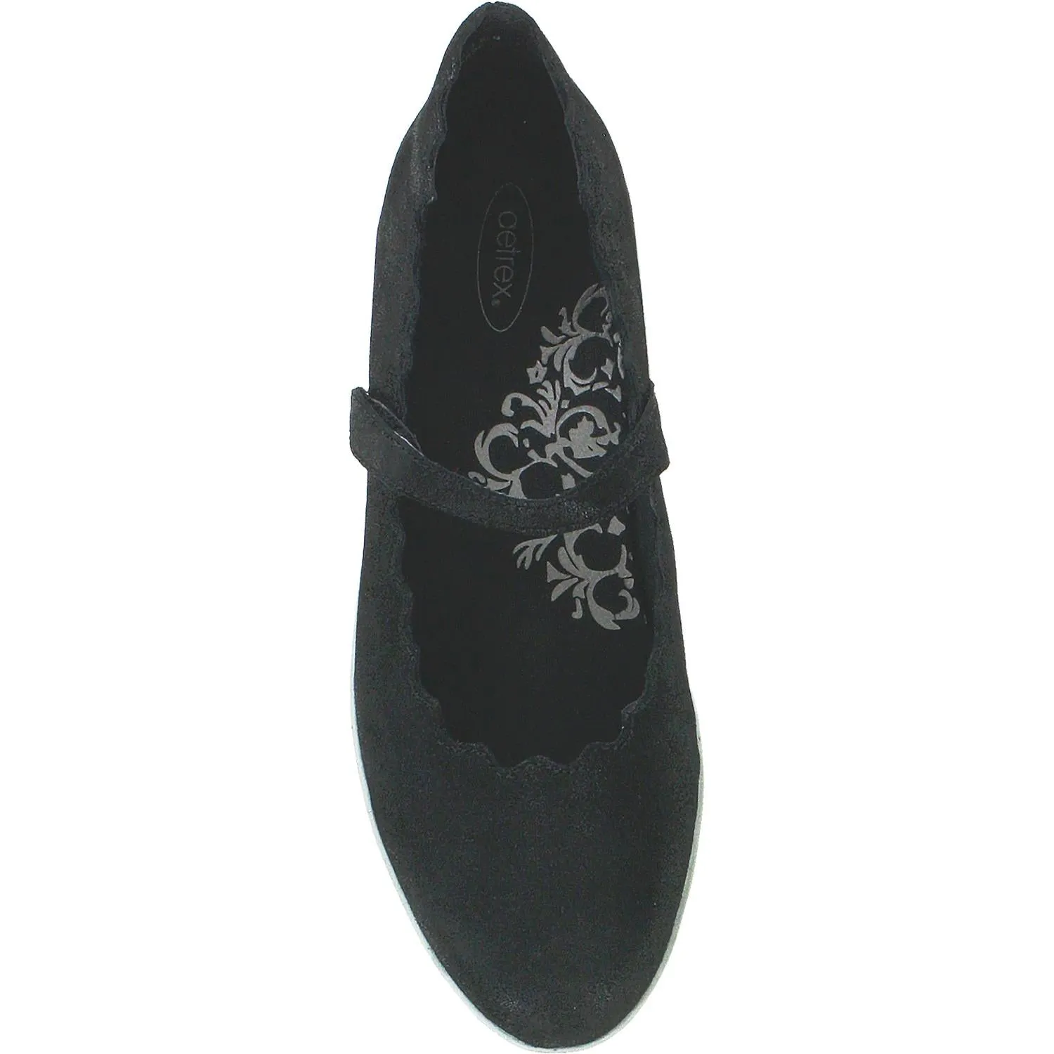 Women's Aetrex June Black Suede