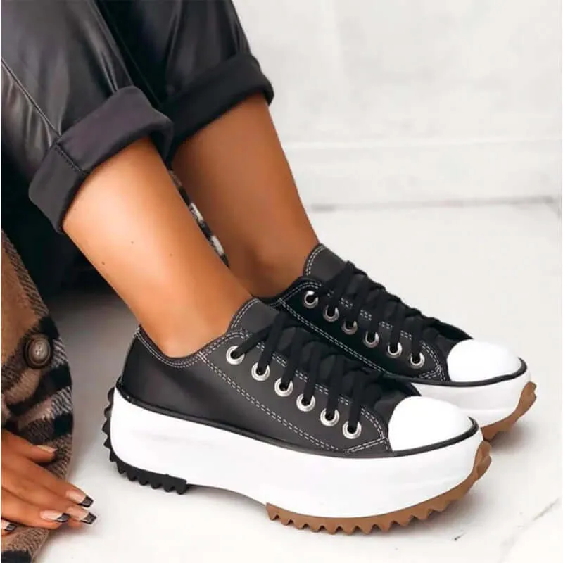 Women's Canvas Platform Slip-On Sneakers