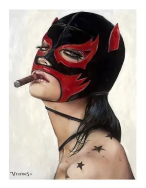 Wrestle-Her AP Artist Giclee Print by Brian Viveros