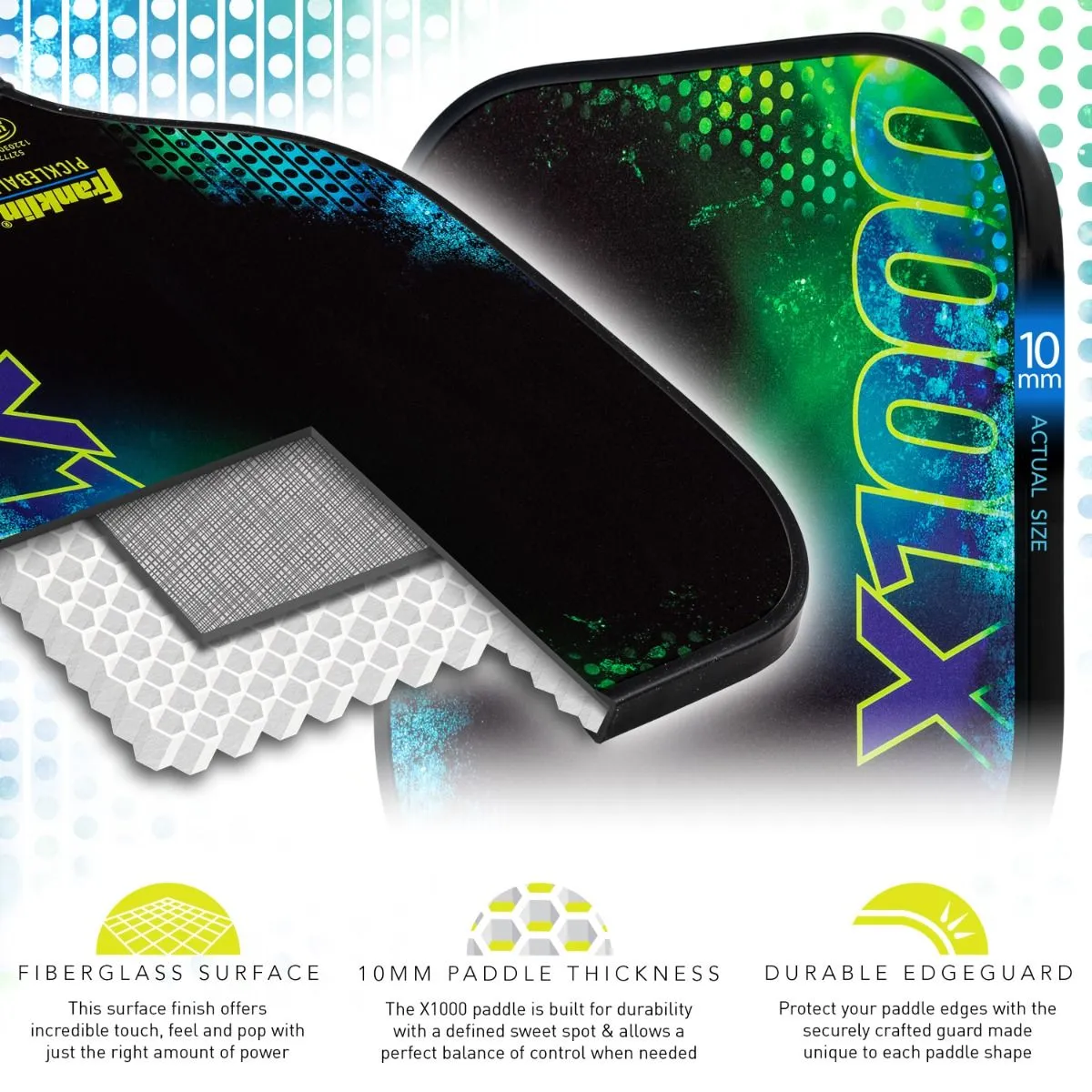 X-1000 Series Fiberglass Pickleball Paddle