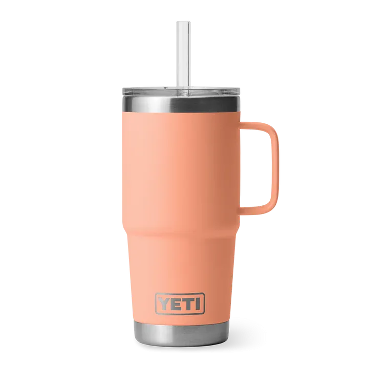 Yeti Rambler Straw Mug 25oz Low Country Peach