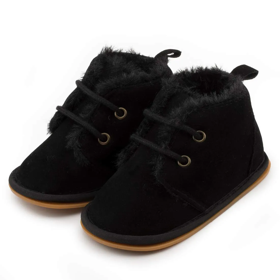 Zoolar Cozy Fur Non-Slip Warm Booties 6-12 Months Baby Boys Girls Toddler First Walker Outdoor Winter Shoes